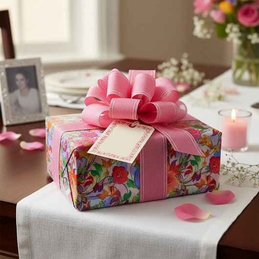 Papier Cadeau Floral vibrant