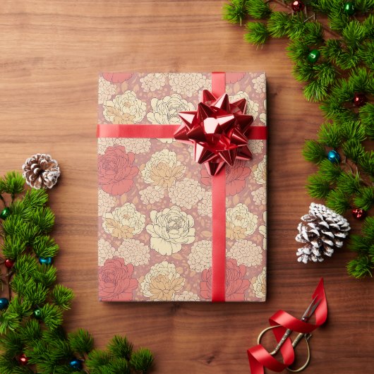 Papier Cadeau Floral vintage (Cadeau de vacances)