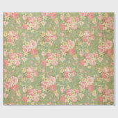 Papier Cadeau Floral Vintage (Plat)