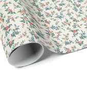 Papier Cadeau Floral vintage (Coin rond)