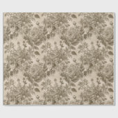Papier Cadeau Floral vintage (Plat)