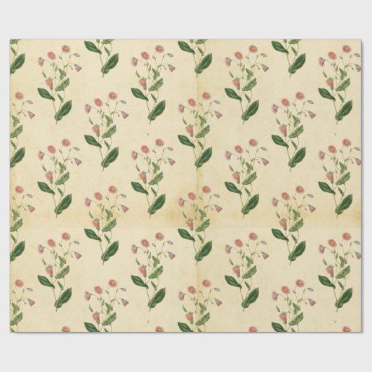 Papier Cadeau Floral vintage (Plat)