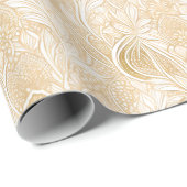 Papier Cadeau Floral vintage (Coin rond)