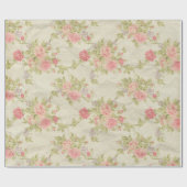Papier Cadeau Floral Vintage (Plat)