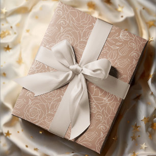 Papier Cadeau Floral Vintage Romance Motif