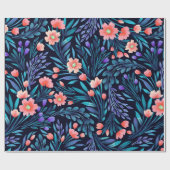 Papier Cadeau Floral watercolor seamless pattern. (Plat)