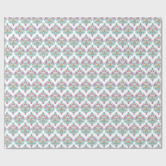 Papier Cadeau Floral Whimsy Moderne Damask Delight.