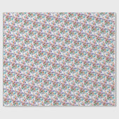 PAPIER CADEAU FLORALE BLANCHE (Plat)