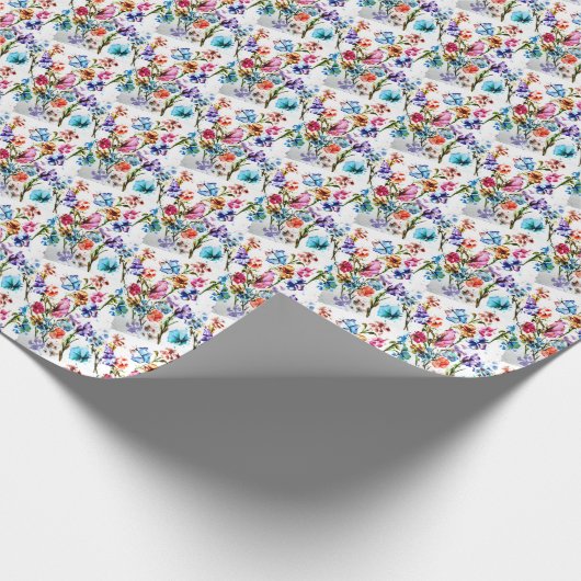 PAPIER CADEAU FLORALE BLANCHE (Coin)