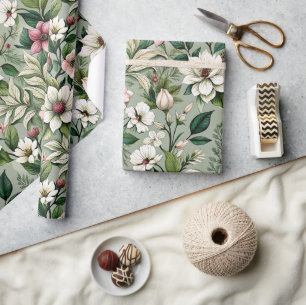 Papier Cadeau Florales artistiques 02