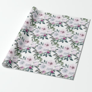 Papier Cadeau Florales printanières romantiques Aquarelle