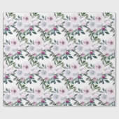 Papier Cadeau Florales romantiques de printemps | Aquarelle (Plat)