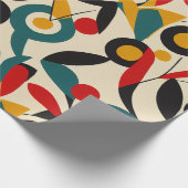 Papier Cadeau Floraux Abstraits (Coin)