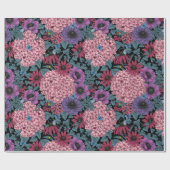 Papier Cadeau Floraux de jardin gras (Plat)