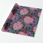 Papier Cadeau Floraux de jardin gras (Déroulé)