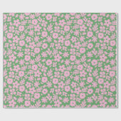 Papier Cadeau Flore Abstraite moderne et rose vert Feuille (Plat)