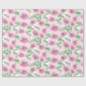 Papier Cadeau Flore aquarelle (Plat)
