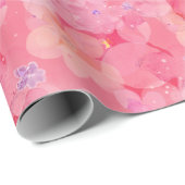 Papier Cadeau Flore aquarelle (Coin rond)