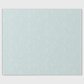 Papier Cadeau Flore bleu classique (Plat)