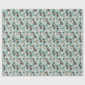 Papier Cadeau Flore Botanique Vintage (Plat)