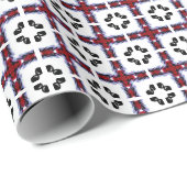 Papier Cadeau Flore Carré floue (Coin rond)