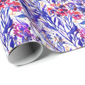 Papier Cadeau Flore d'aquarelle opulente : Arrière - plan de jar (Coin rond)