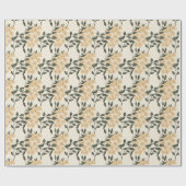 Papier Cadeau Flore de crème (Plat)