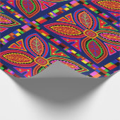 Papier Cadeau Flore de Kuna Indian Mola (Coin)
