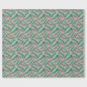 Papier Cadeau Flore de la jungle tropicale : Palm Feuille Motif (Plat)