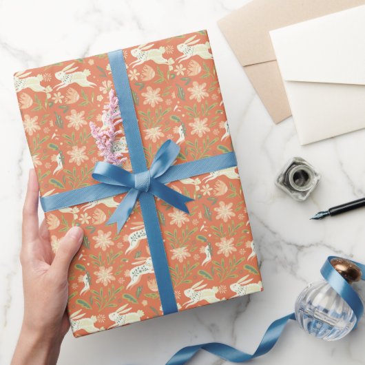 Papier Cadeau Flore de lapin Lance Oreiller (Cadeaux)