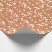 Papier Cadeau Flore de lapin Lance Oreiller (Coin)