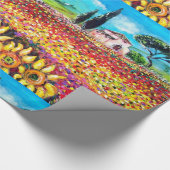Papier Cadeau FLORE EN TOSCANE/ Champs, Pépites et tournesols (Coin)