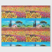 Papier Cadeau FLORE EN TOSCANE/ Champs, Pépites et tournesols (Plat)