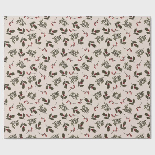 Papier Cadeau Flore festive (Plat)