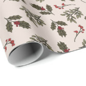 Papier Cadeau Flore festive (Coin rond)