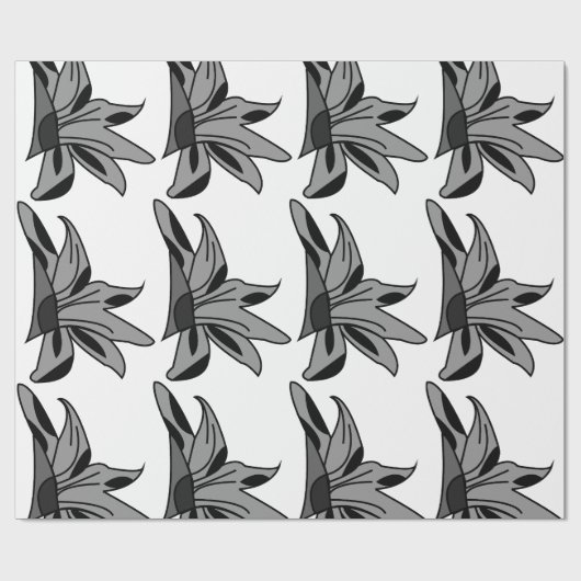 Papier Cadeau Flore fleur sauvage (Plat)