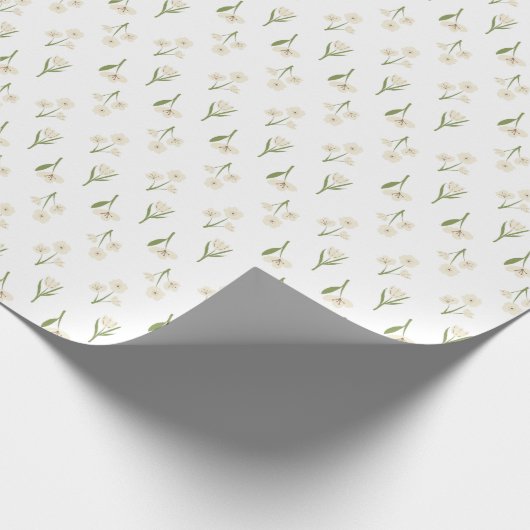 Papier Cadeau Flore Fleur sauvage rétro simple (Coin)