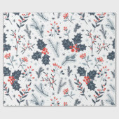 Papier Cadeau Flore hivernale (Plat)