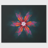 Papier Cadeau Flore Mandala Flowers Orange Red Blue Abstract (Plat)