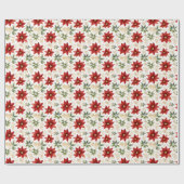 Papier Cadeau Flore Poinsettia (Plat)