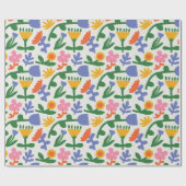 Papier Cadeau Flore printanière (Plat)