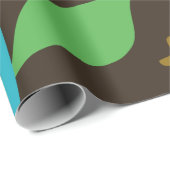 Papier Cadeau Flore rétro (Coin rond)