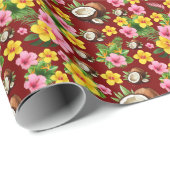 Papier Cadeau Flore tropicale (Coin rond)