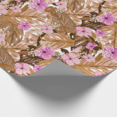 Papier Cadeau Flore tropicale et Feuille (Coin)