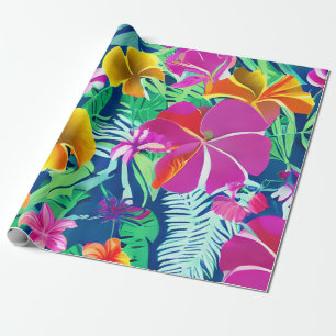 Papier Cadeau Flore Tropicale Exotique Et Téméraire