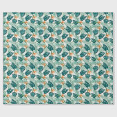 Papier Cadeau Flore tropicale : Flore Design sans joint (Plat)