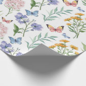 Papier Cadeau Flore végétale minimaliste fleur sauvage (Coin)