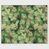 Papier Cadeau Flore verte minuscule (Plat)