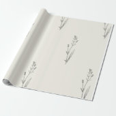 Papier Cadeau Flore Vintage minimale élégante (Déroulé)