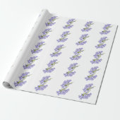 Papier Cadeau Flores do Brasil jacaranda (Déroulé)